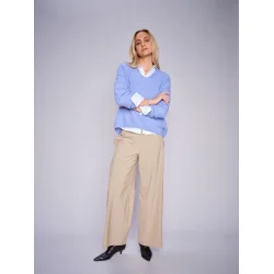 MMThora v-neck knit hydrangea 