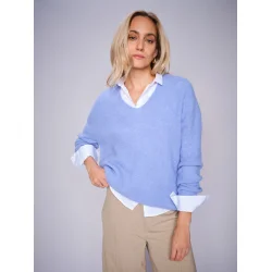 MMThora v-neck knit hydrangea 