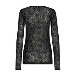 MMrose mesh blouse black 