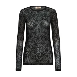 MMrose mesh blouse black 