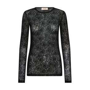 MMrose mesh blouse black 