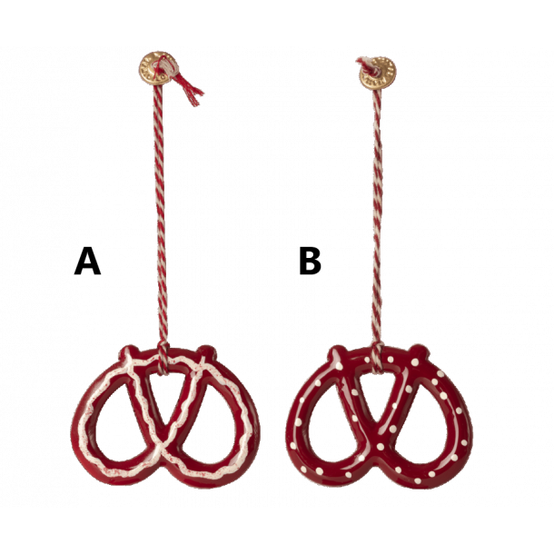 Metal ornament pretzel 14-1502-00