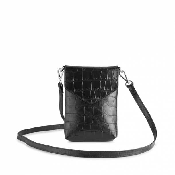 CarlyMBg Mobile Bag Croc Black