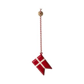 Metal ornament dansk flag 14-0508-0