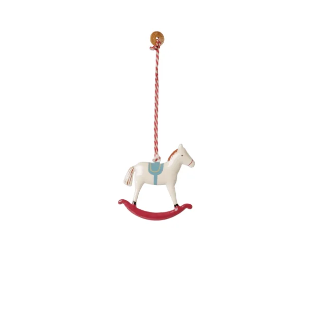 Metal ornament gyngehest r�d 14-6505-00