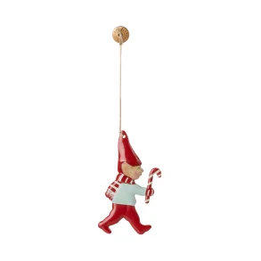 Metal ornament nisse sukkerstok