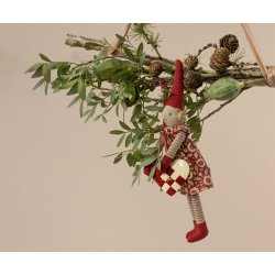 Metal ornamet hjerte lille rd 