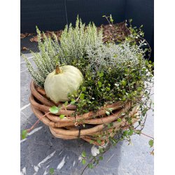 Mini rund rattanbowle 