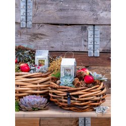 Mini rund rattanbowle 