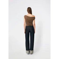 Himamd off shoulder top chocolate c