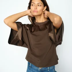 MMLela o-ss satin sweatshirt delicioso
