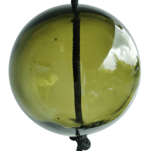 Glas Kugle Oliven Grn