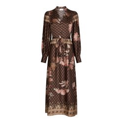 Nova botanical border dress black 