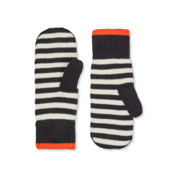 One wool milo stripe mitten black/v
