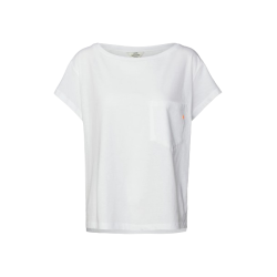 Organic jersey stripe torva tee white