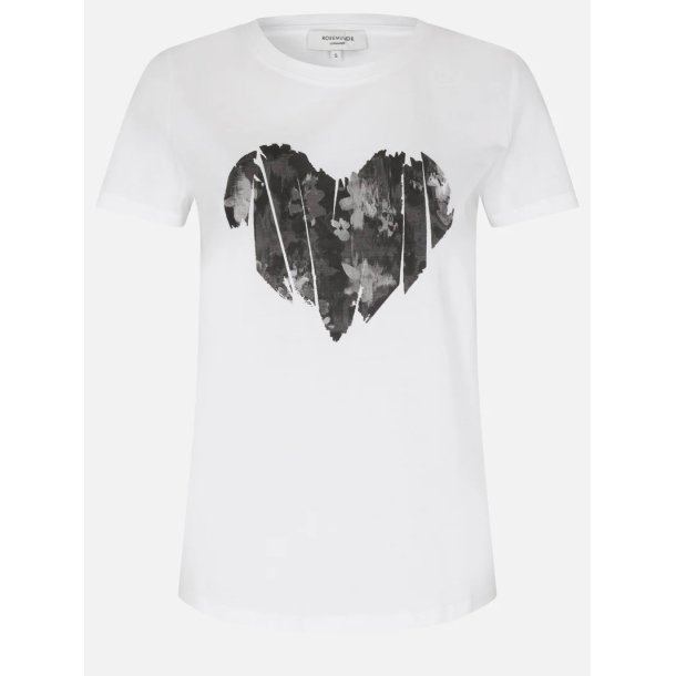 Organic t-shirt grey heart print