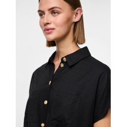 Pcpia ss tie shirt black
