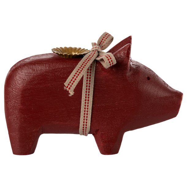 Pig candle small red 14-3800-00