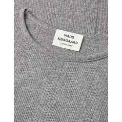 Point wool poline tee ls grey melange