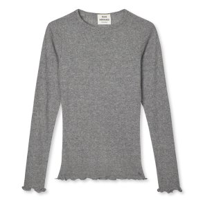 Point wool poline tee ls grey melange