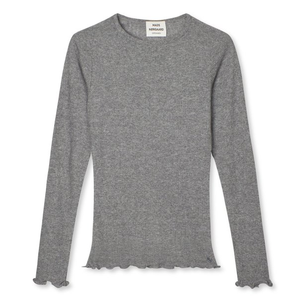 Point wool poline tee ls grey melange