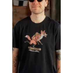 Pushing the log t-shirt moonless night