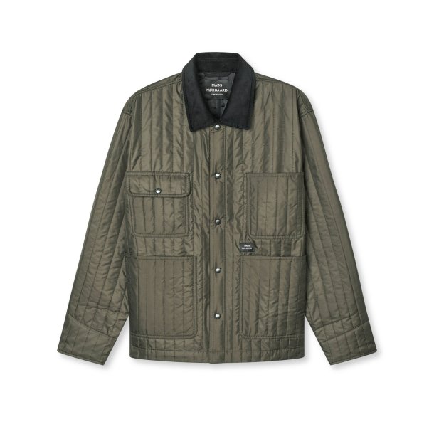 Quilt chore jacket forest night 