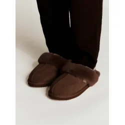 RHSydney shearling slippers coffee 
