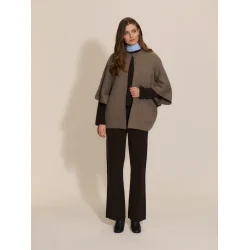 RWJesse wool cape cardigan walnut 