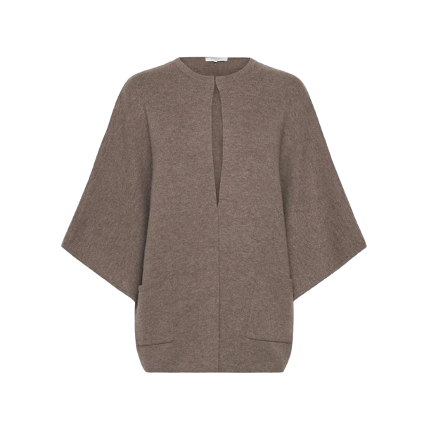 RWJesse wool cape cardigan walnut 
