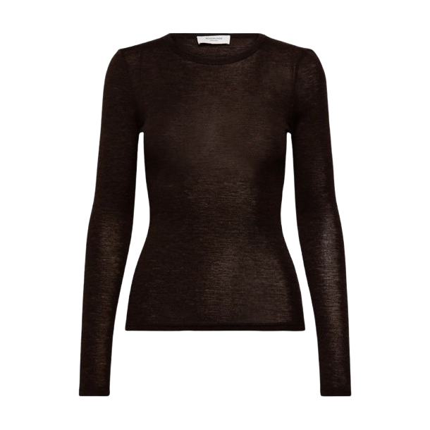 RWSara cashmere ls tshirt mole mel