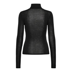 RWSara cashmere rollneck tshirt black 
