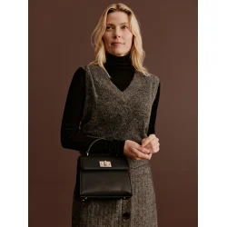 RWSara cashmere rollneck tshirt black 