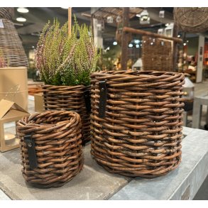 Rattan plantekurve st m. 3 stk.