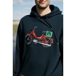 Red maxi hoodie blueberry