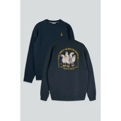 Seagull squad back crewneck blueber
