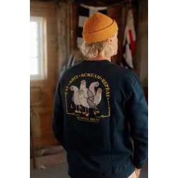 Seagull squad back crewneck blueber