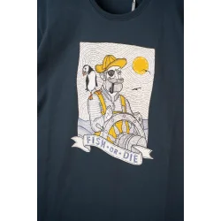 Seaparrot and shipster t-shirt blueberry