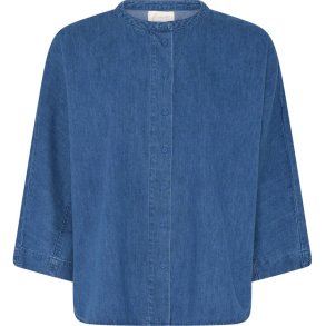 Seoul short denim shirt clear blue