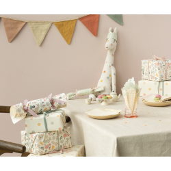 Serviet, multi prikker - okker 15-4300-02