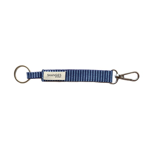 Shangies key chain blue stripees