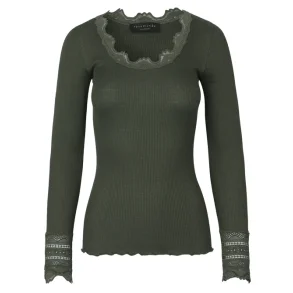 Silk t-shirt w/lace 5316-509