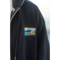 Simply trippin zip hoodie moonless night