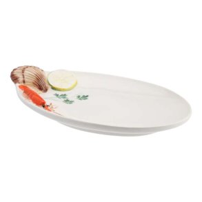 Skaldyrs oval fad 29x18 cm