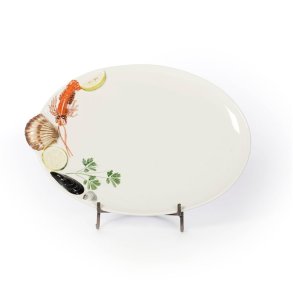 Skaldyrs oval fad 43x28 cm