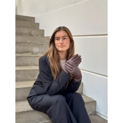 Skind handsker brun 14888