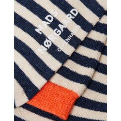 Sock pair ana mix blue stripe/dot 