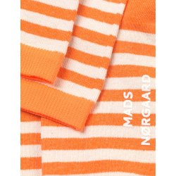 Sock pair stripe mix black/tangarine