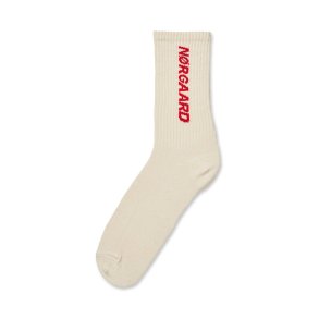 Sock single logo step ecru