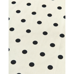 Soft cotton self scarf dot black